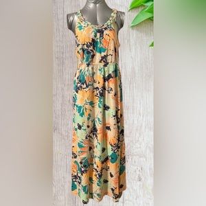 Sonoma colorful paint splash flower Maxi Dress size L